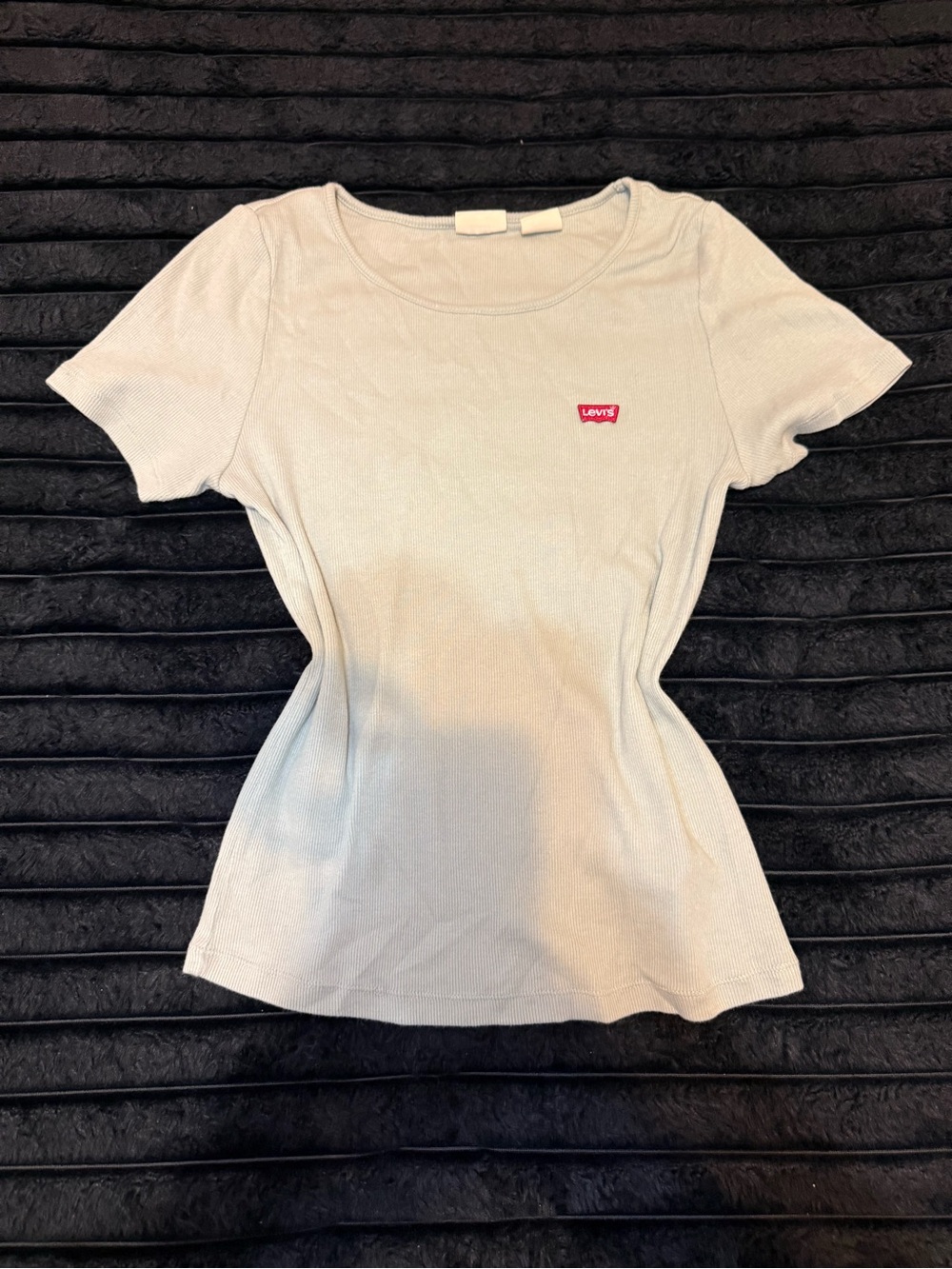 Levi's Women's Short Sleeve Ribbed Tee in Light Green